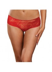 Panty taille basse, ouvert, fronces au dos - DG1300XRED