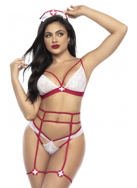 Costume d'infirmière sexy 4 pièces - MAL60002COS