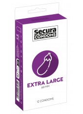 Préservatifs lubrifiés en latex x12 avec réservoir Extra Large 60 mm - R416550