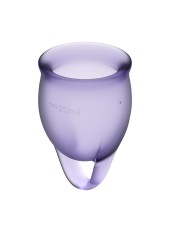 2 coupes mensturelles Satisfyer Light Violet FEEL CONFIDENT - CC597821