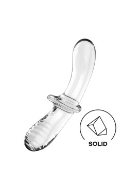 Gode en verre borosilicaté massif transparent Double Crystal Satisfyer - CC597829