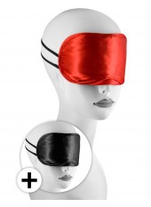 Large masque satin lot de 2 rouge et noir - CC570038