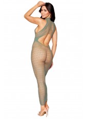 Robe bodystocking en filet dans un design géométrique sans couture - DG0489SAG