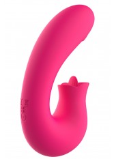 Vibromasseur 2 en 1 G-spot et stimulateur de clitoris USB Kali rose - WS-NV085