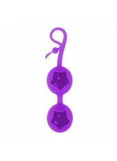 Boules de geisha Cute Love pourpre en silicone