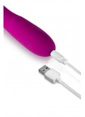 Vibromasseur rabbit Bella rose USB large tête point G 10 programmes - CC531065