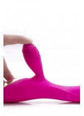 Vibromasseur rabbit rose ergot à picots 10 programmes USB - CR-CAV018
