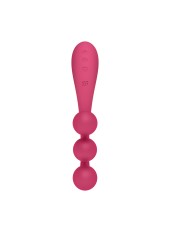 Vibromasseur triple stimulation flexible, anal, vaginale, clitoridienne Tri Ball rouge USB Satisfyer - CC597817