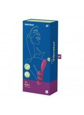 Vibromasseur triple stimulation flexible, anal, vaginale, clitoridienne Tri Ball rouge USB Satisfyer - CC597817