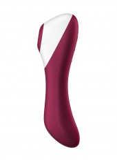 2 en 1 Vibromasseur et stimulateur de clitoris USB rouge Dual Crush Satisfyer - CC597786