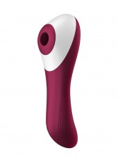 2 en 1 Vibromasseur et stimulateur de clitoris USB rouge Dual Crush Satisfyer - CC597786