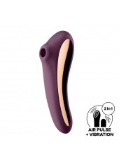 2 en 1 Stimulateur de clitoris et vibromasseur Dual kiss rouge Satisfyer - CC597774