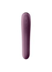 2 en 1 Stimulateur de clitoris et vibromasseur Dual kiss rouge Satisfyer - CC597774
