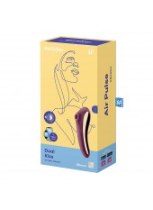 2 en 1 Stimulateur de clitoris et vibromasseur Dual kiss rouge Satisfyer - CC597774