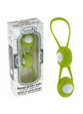 Boules de Geisha Spoody en silicone olive et ABS blanc