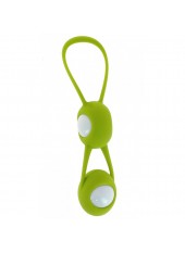 Boules de Geisha Spoody en silicone olive et ABS blanc