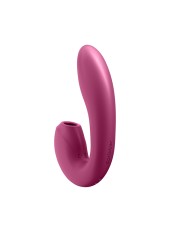 2 en 1 Vibromasseur point G avec stimulateur clitoris connecté USB rouge Sunray Satisfyer - CC597807