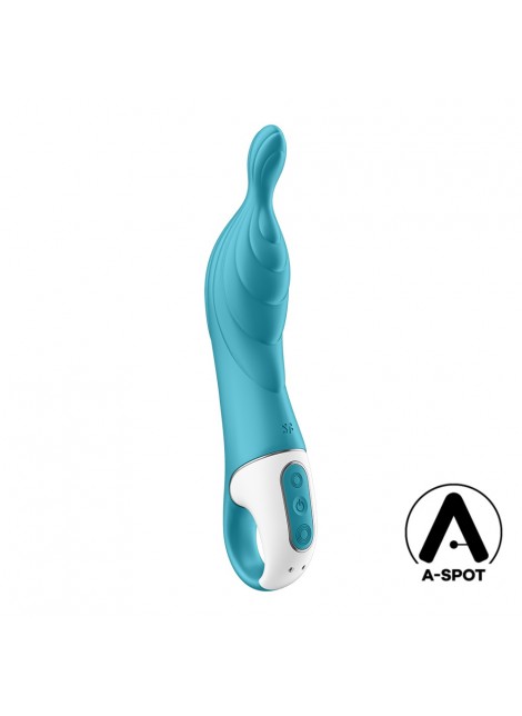 Vibromasseur rainuré Point A couleur turquoise A-Mazing 2 Satisfyer - CC597767