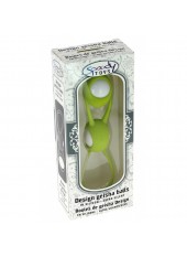 Boules de Geisha Spoody en silicone olive et ABS blanc