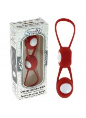 Boules de Geisha Spoody en silicone rouge ABS blanc
