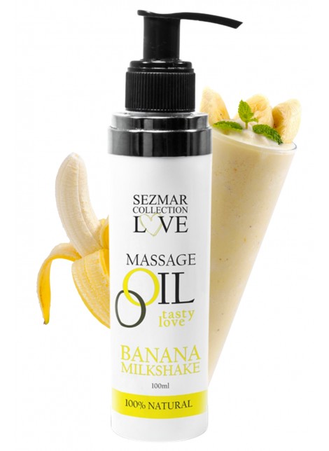 Huile de massage comestible milkshake banane 100ml - SEZ001A