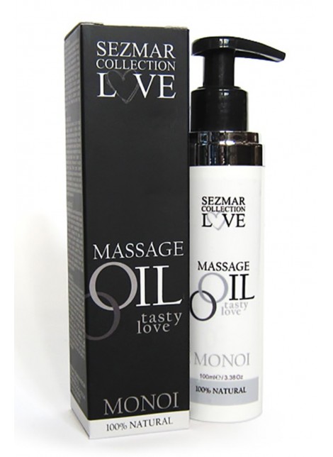 Huile de massage comestible 100% naturelle monoï 100ml - SEZ065100ML