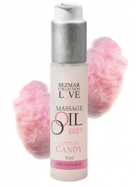 Huile de massage comestible Barbe à papa 50ml - SEZ053