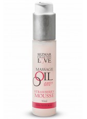 Huile de massage comestible mousse de fraise 50ml - SEZ003