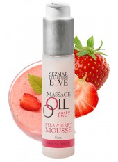 Huile de massage comestible mousse de fraise 50ml - SEZ003