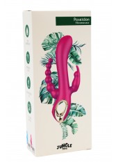 Vibromasseur rabbit bleu avec chapelet vibrant - TOZ-024BLU