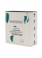 2en1 Stimulateur clitoridien à picots par aspiration avec son œuf vibrant à distance turquoise - 0-B0009TUR