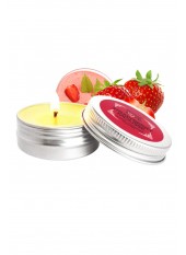 Mini Bougie de massage mousse de fraise 30ml - SEZ072
