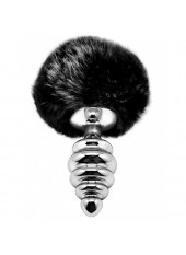Plug en Métal Medium avec Pompon Noir