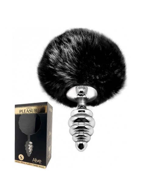 Plug en Métal Small avec Pompon Noir