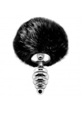 Plug en Métal Small avec Pompon Noir