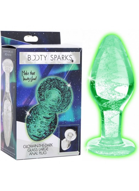 Plug Anal en Verre Phosphorescent - Large