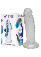 Gode Anal Transparent Majestic - 15 cm