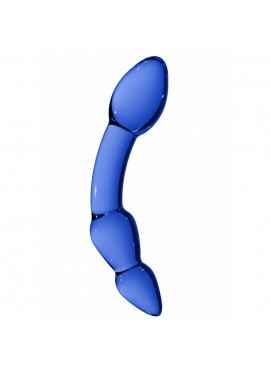 Double gode en Verre Chrystalino Superior Bleu