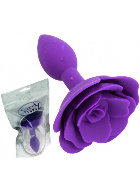 Plug Violet avec Rose en Silicone