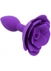 Plug Violet avec Rose en Silicone